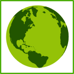 Eco green Earth icon